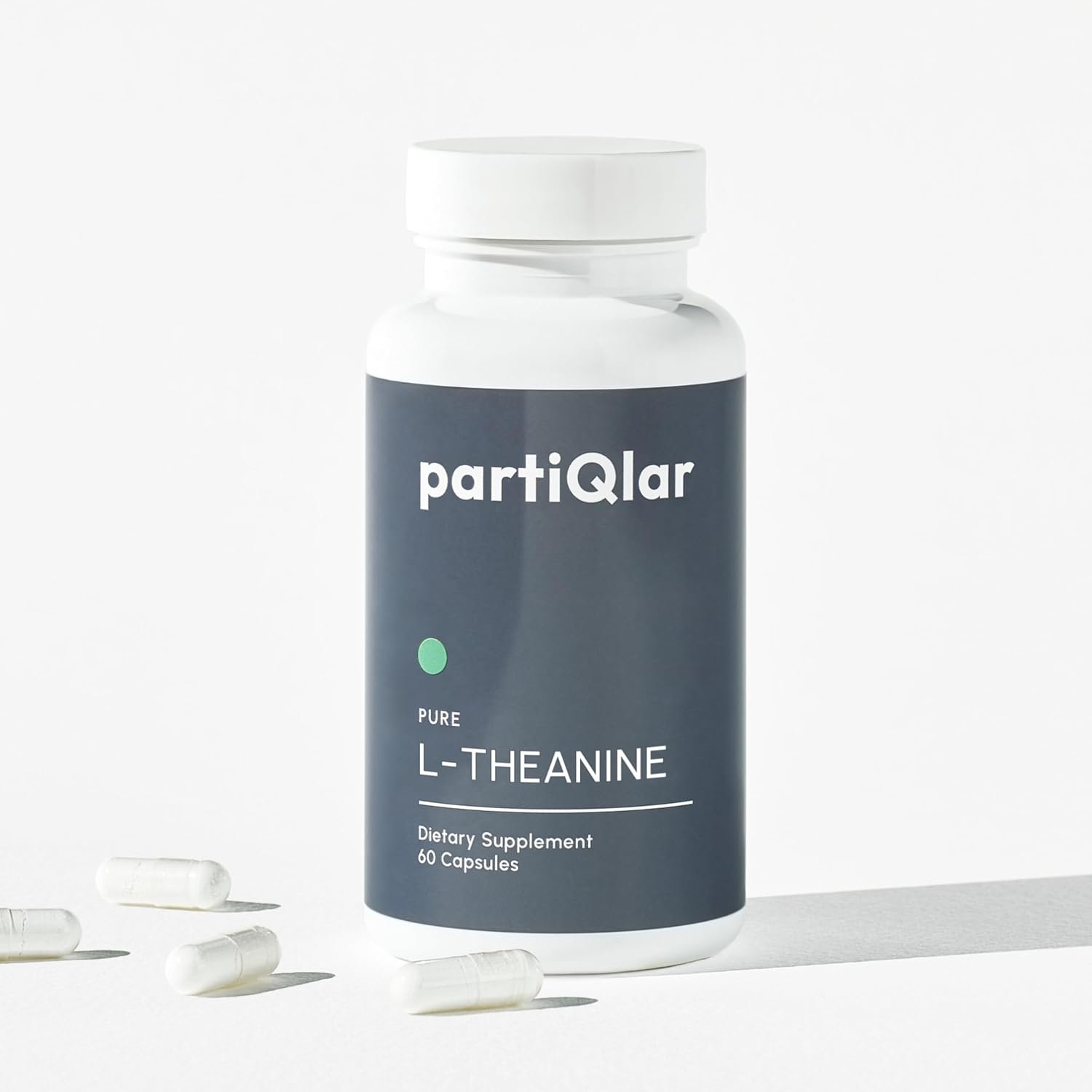 partiQlar L-Theanine 200mg – Calm Focus, Stress & Sleep Support, 60 Caps