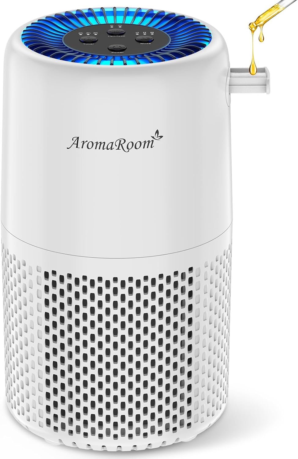 AromaRoom True HEPA Air Purifier for Bedroom, Baby Room