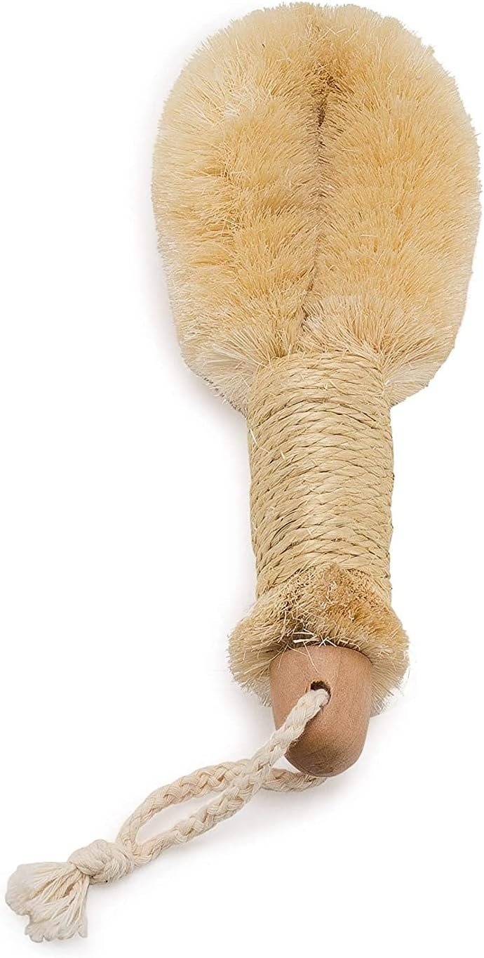 Dry Skin Bath Body Brush-100% Pure Natural Sisal Bristle. 9″ Length