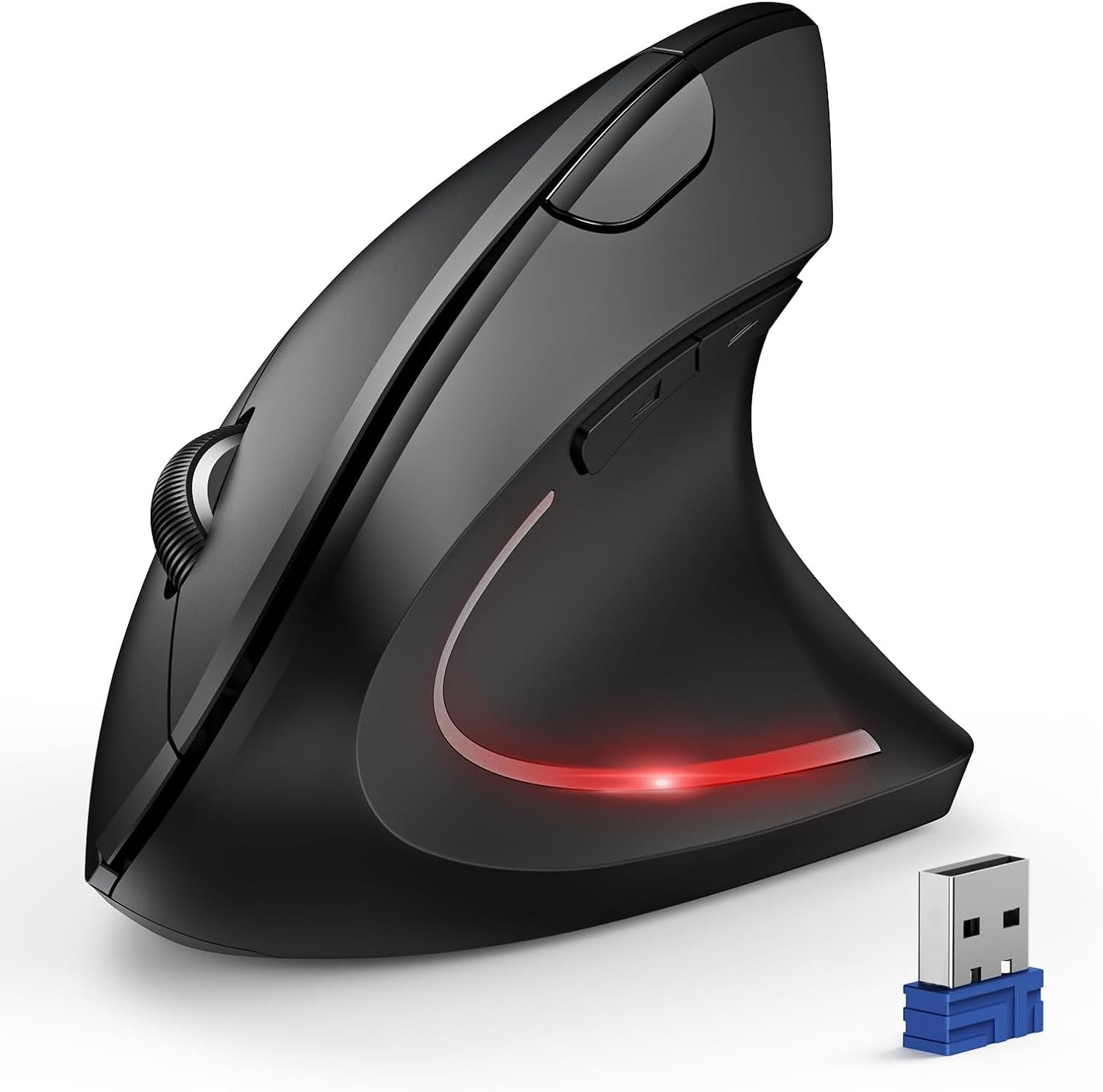 TECKNET Ergonomic Mouse, 4800 DPI Wireless Bluetooth Vertical, 3-Device