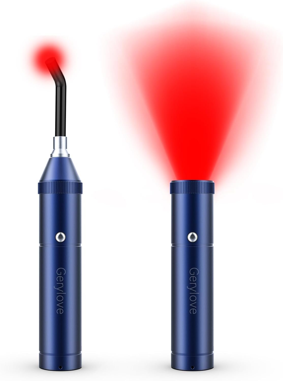 Red Light Therapy Wand, Rechargeable Portable Infrared Light Device, Handheld Daily Care Tool for Women, Men, Elders & Dogs, for Lips, Mouth, Nose, Ear, Hands, Feet, Knee, Ankle, Joint & Muscle, Blue