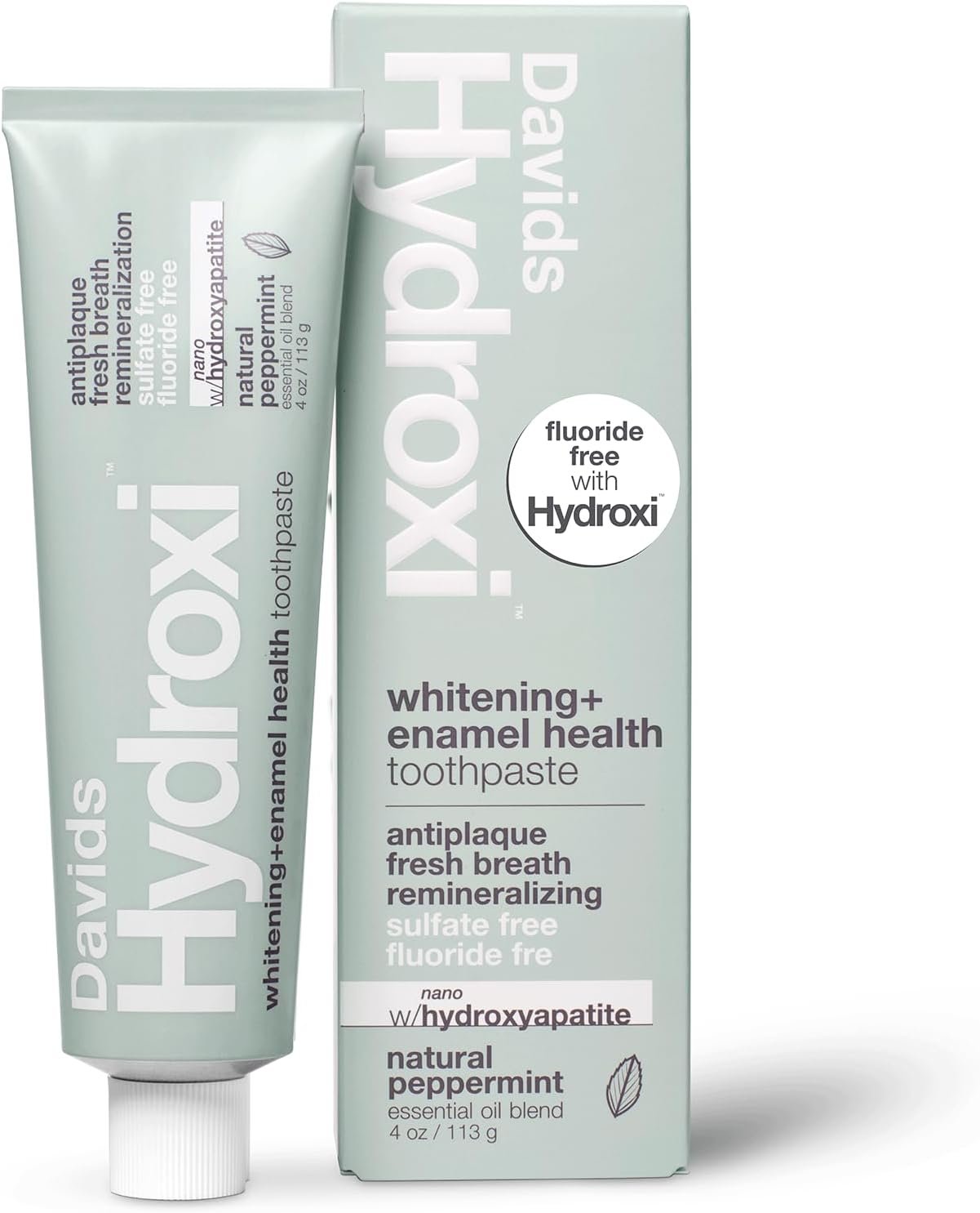 Davids Nano Hydroxyapatite Whitening Enamel Health SLS Free Peppermint 4oz