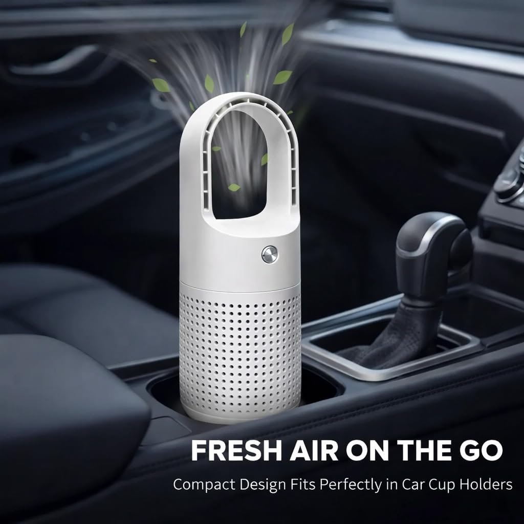 Small air purifier for Car, Home,Usefor dorm room—Activated Carbon Filter