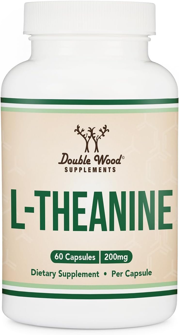 L-Theanine 200mg, Double Strength, Theanine Supplement, 120 Capsules