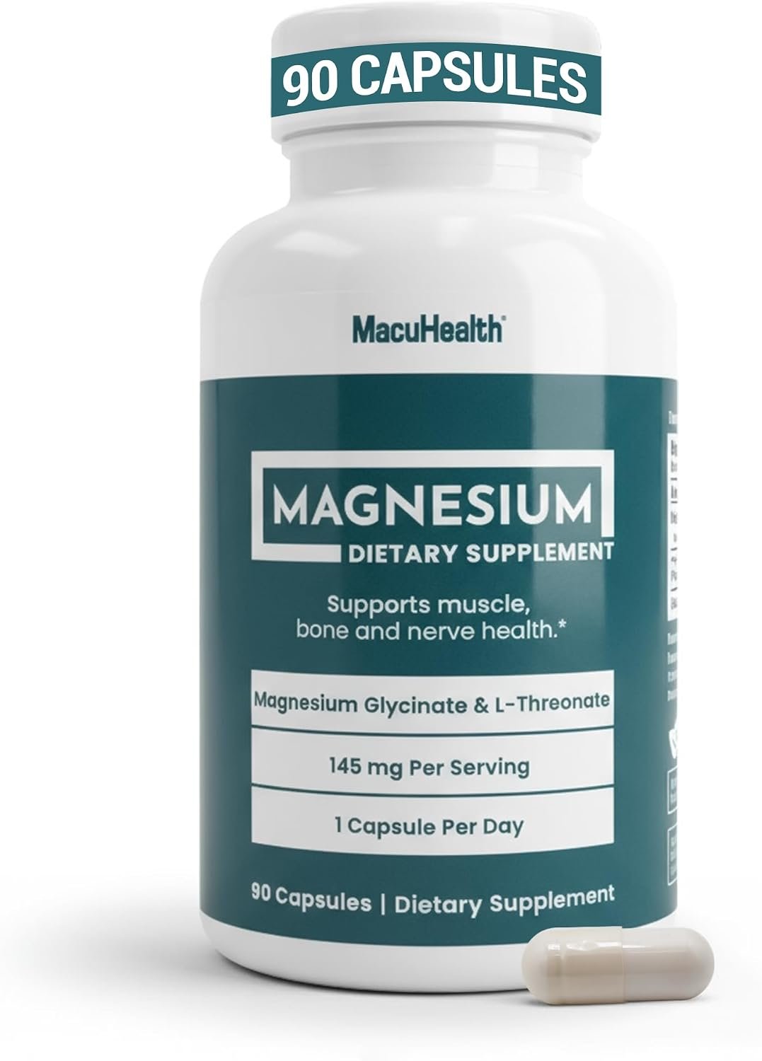 MacuHealth Magnesium Glycinate & L-Threonate 145 mg – Absorbable Magnesium