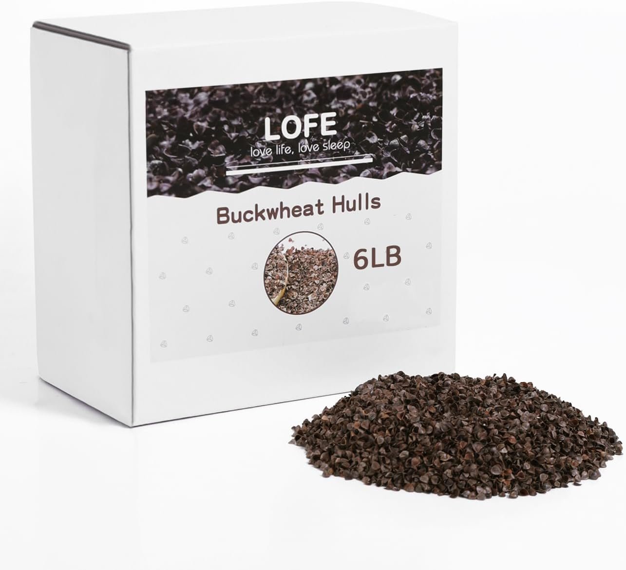 Common Buckwheat Hulls – 6 LBS Buckwheat Pillow Fillings, 100% Organic Buckwheat Groats, Stuffing Bulks