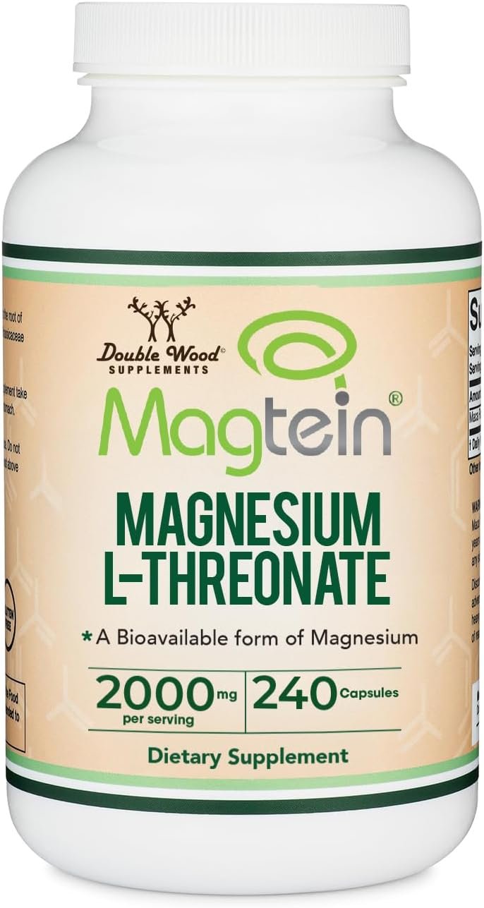 Magnesium L-Threonate, Cognitive + Sleep Support, 2000mg, 240 Capsules