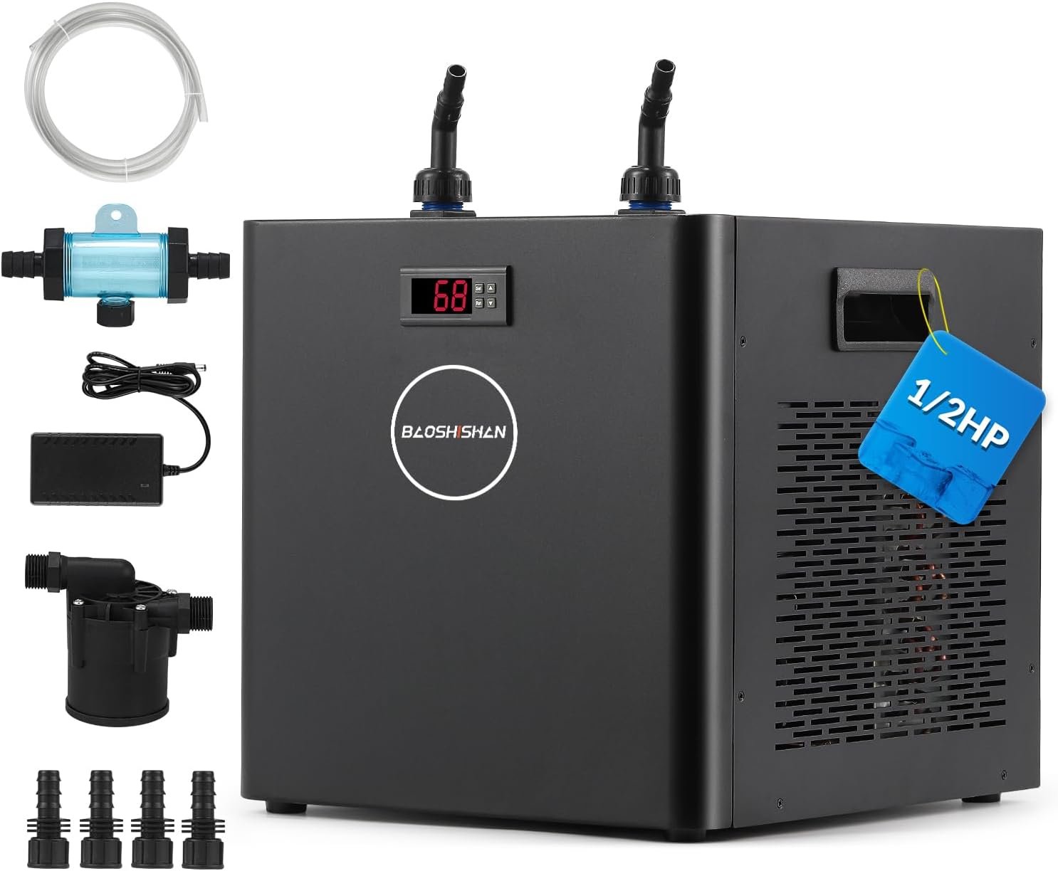 BAOSHISHAN 1/2 HP Cold Plunge Chiller for Ice Bath Tub, Down to 42°F
