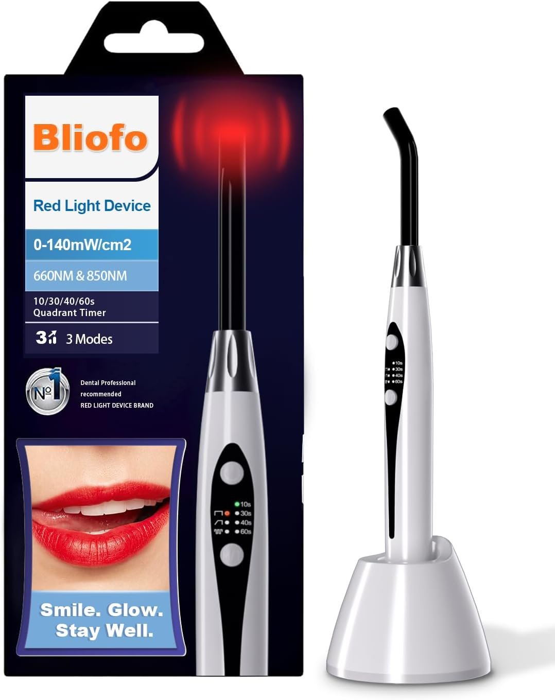 Red Light Therapy Device for Face, Cold Sore Therapy Wand for Lips & Skin