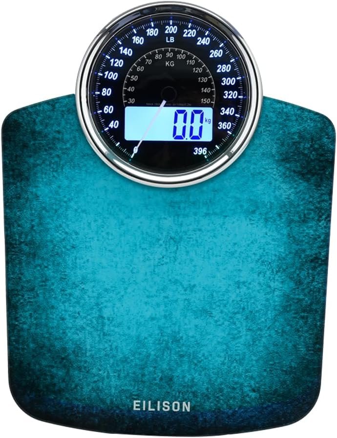 EILISON 2-in-1 Digital & Analog Bathroom Scale, 400 lbs, Large Display