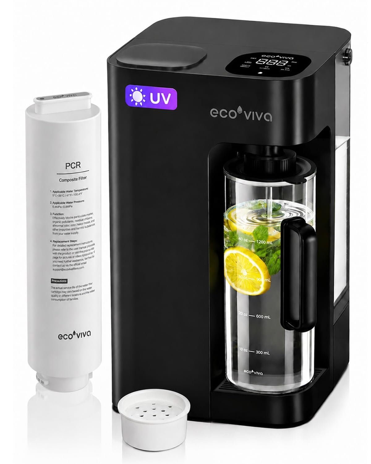 Mate 3 UV Reverse Osmosis Water Filter Countertop, No Installation Purifier