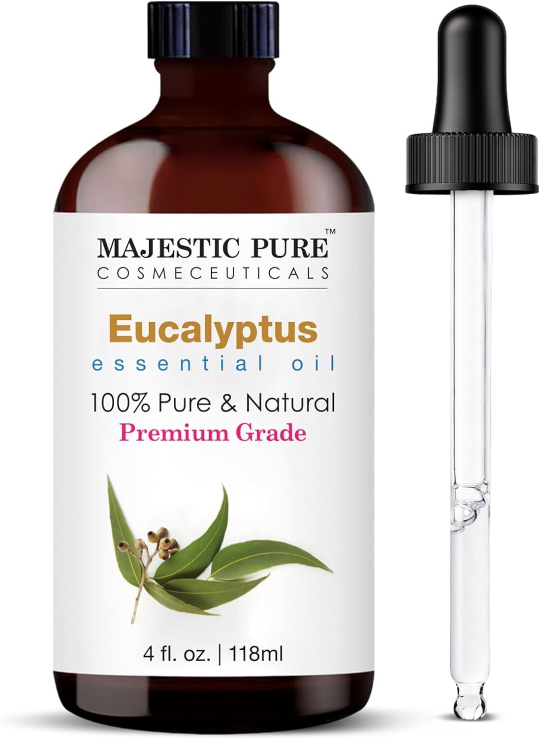 Majestic Pure Eucalyptus Essential Oil for Diffuser – 4 Fl Oz
