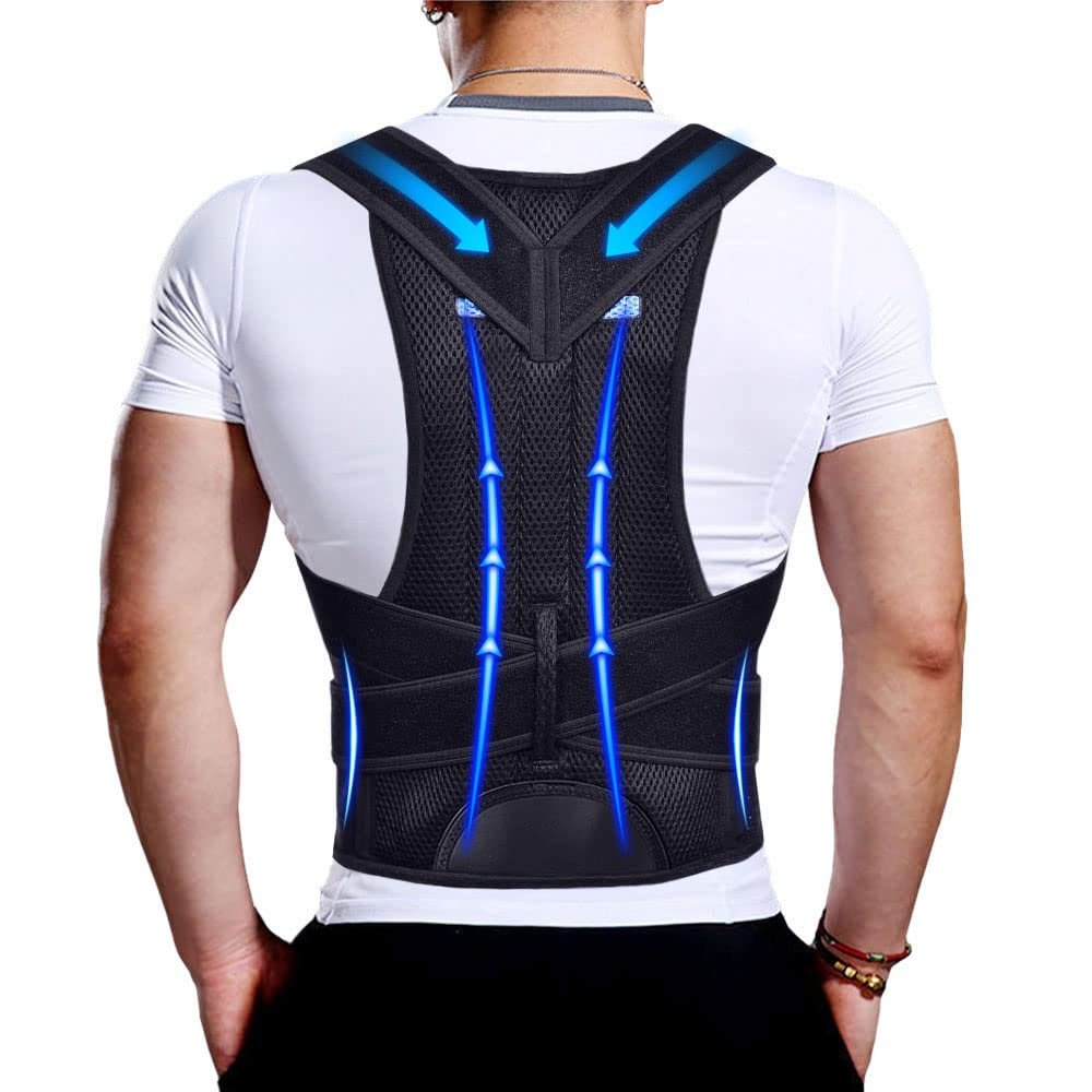Upgraded Posture Corrector Back Brace for Men and Women, New Version Lumbar Support for Posture Improving and Pain Relief, Full Back Support for Neck, Shoulder, Waist Pain, L