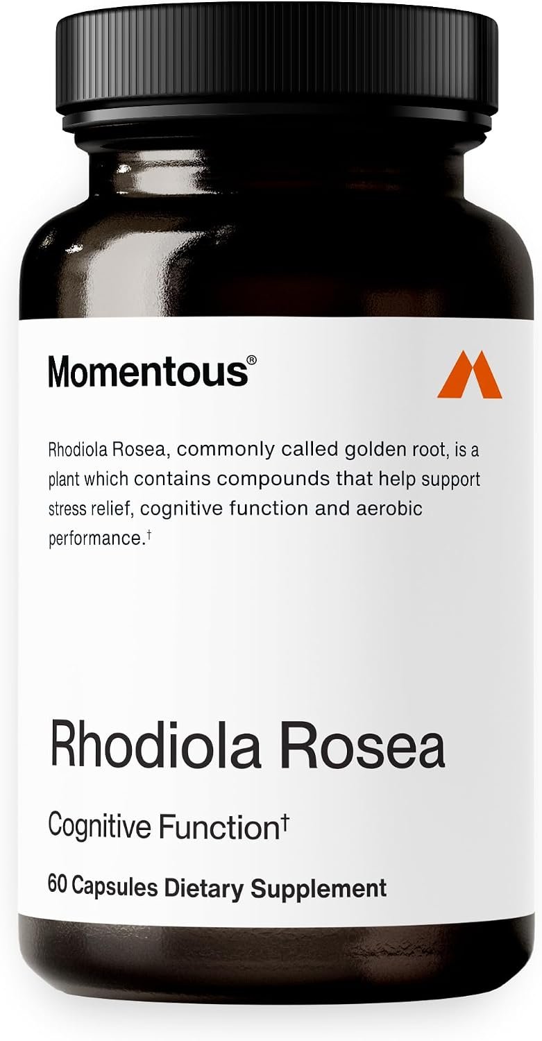 Momentous Rhodiola Rosea Root Extract Supplement, 100mg per Serving