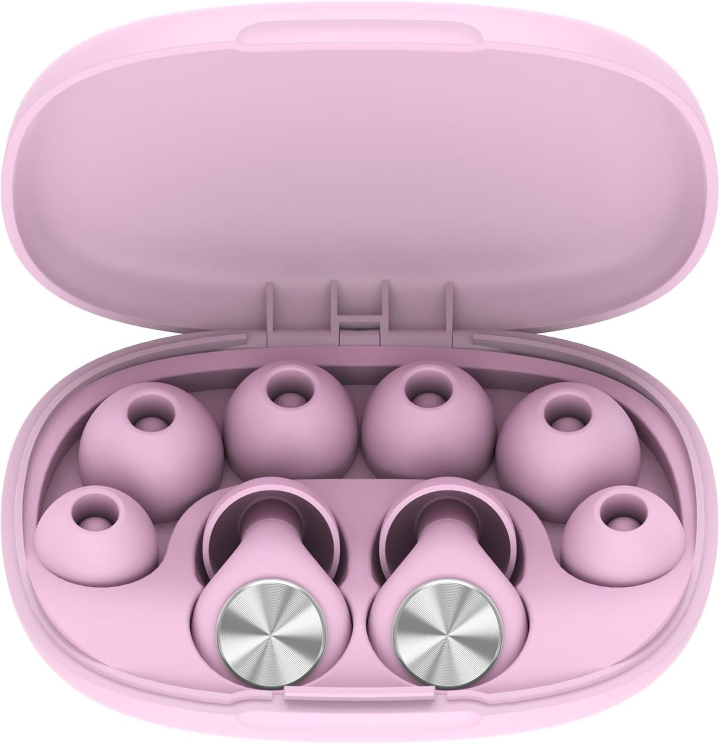 Ear Plugs for Sleeping Noise Cancelling -45dB, Soft and Reusable Silicone Hearing Protection Earplugs with 8 Eartips and Carrying Case, for Sleeping, Concert, Working, Cherry Blossom Pink