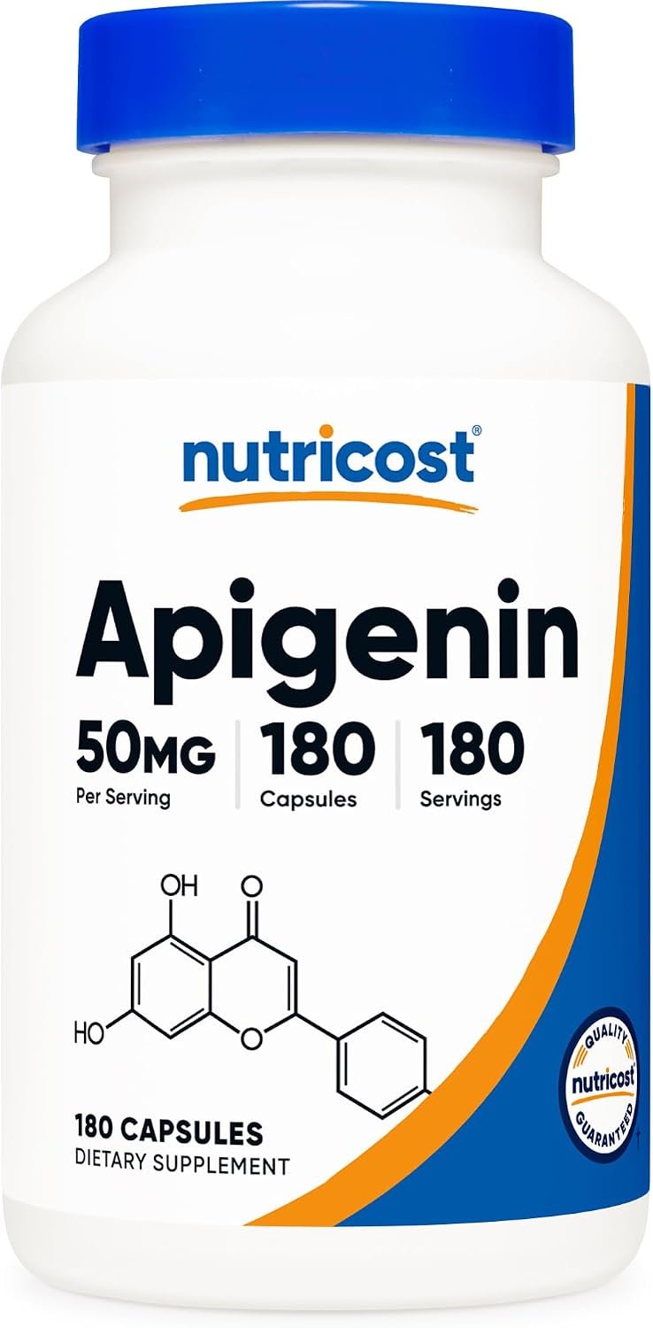 Nutricost Apigenin 50mg, 180 Capsules – Non-GMO, Gluten Free, Vegan