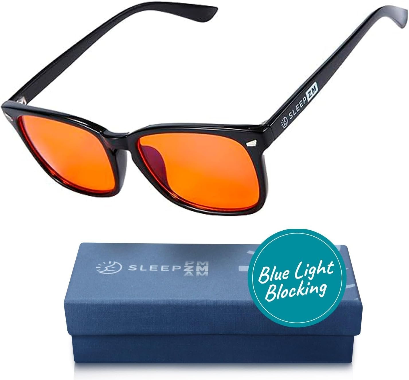 Blue Light Blocking Glasses for Sleep – 99% Amber, Rectangular