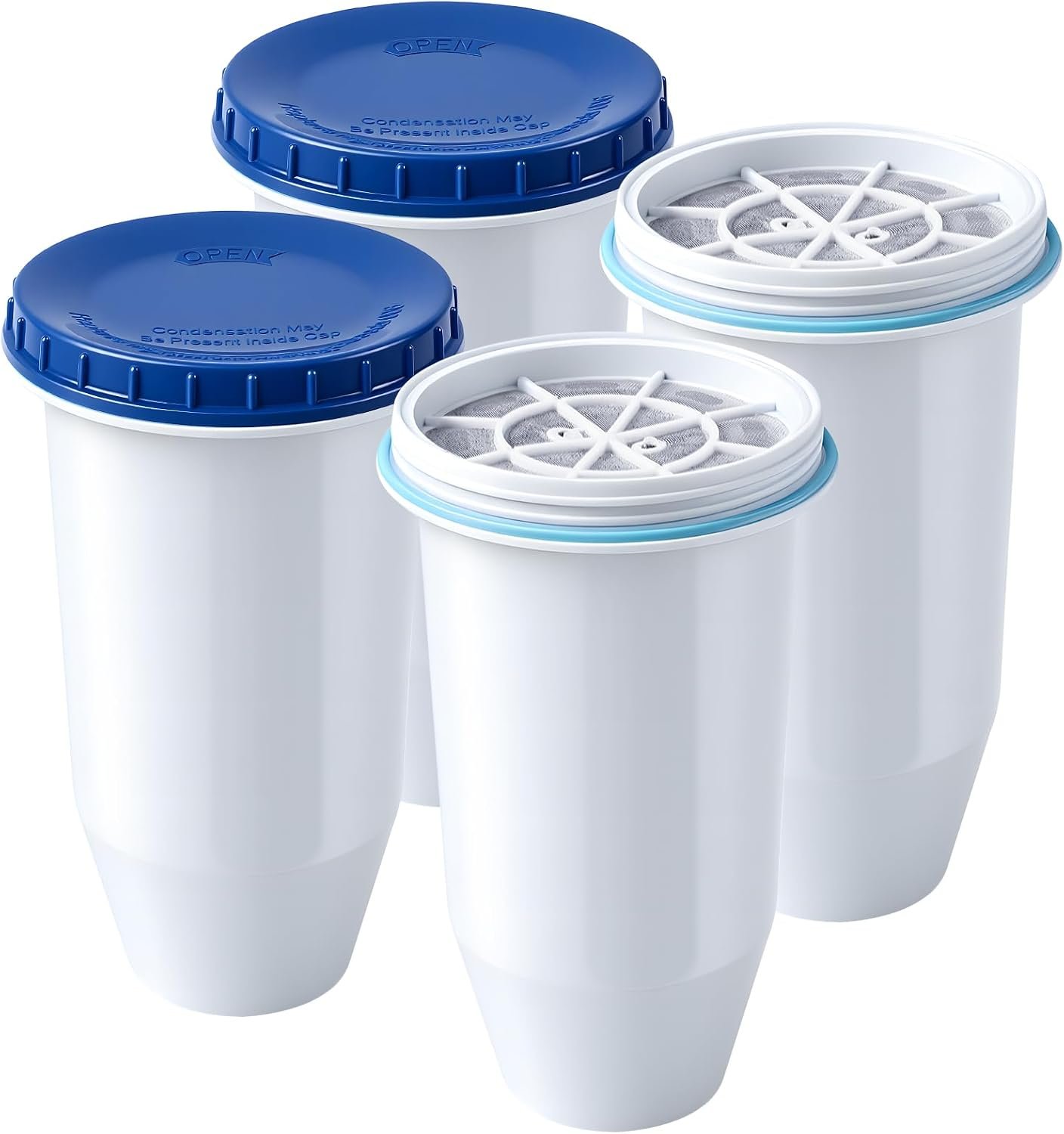 0 TDS 6-Stage Water Filter Replacement for Zero Pitchers, 4-Pack