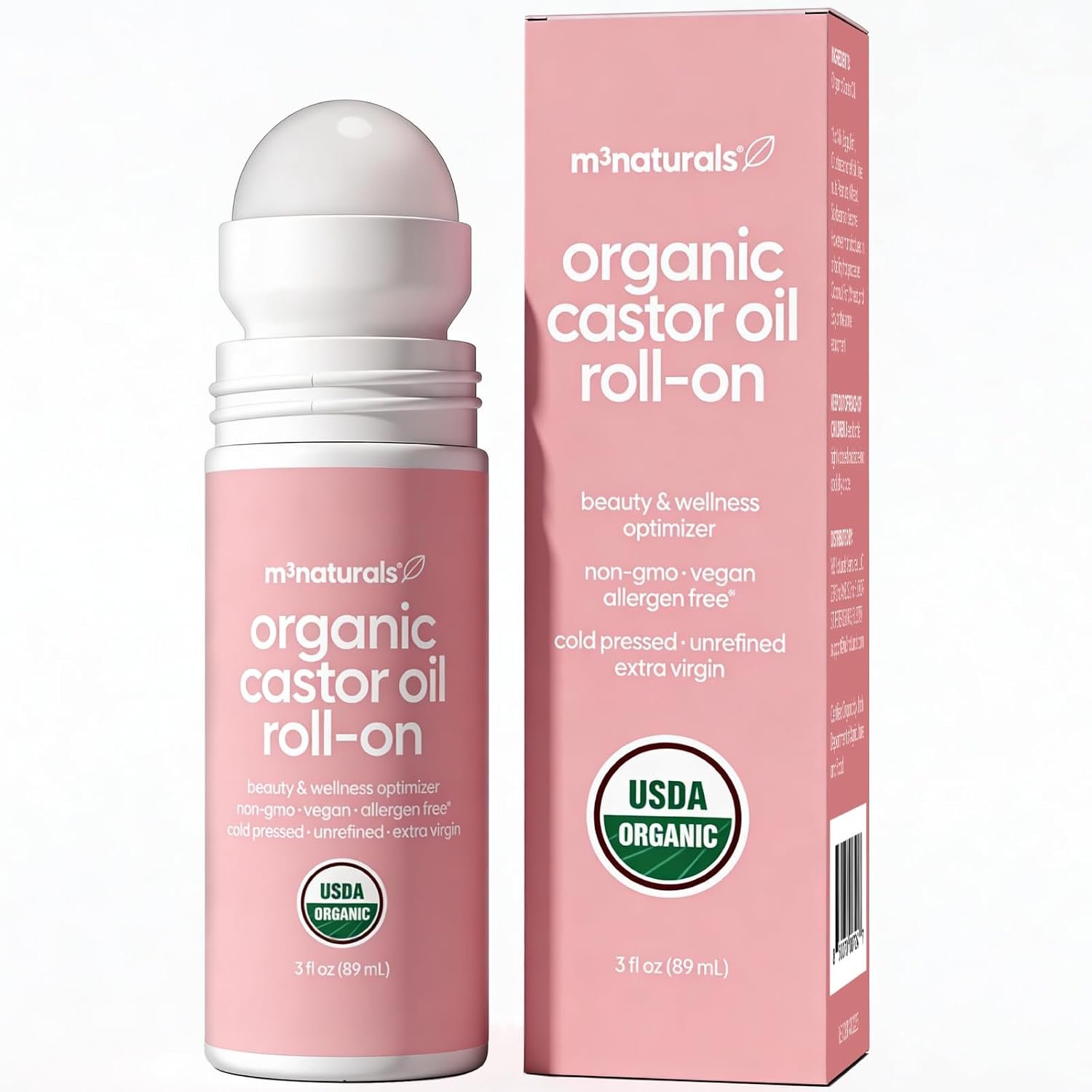Organic Castor Oil Roll On – Extra Virgin, Unrefined & Hexane-free (3oz)