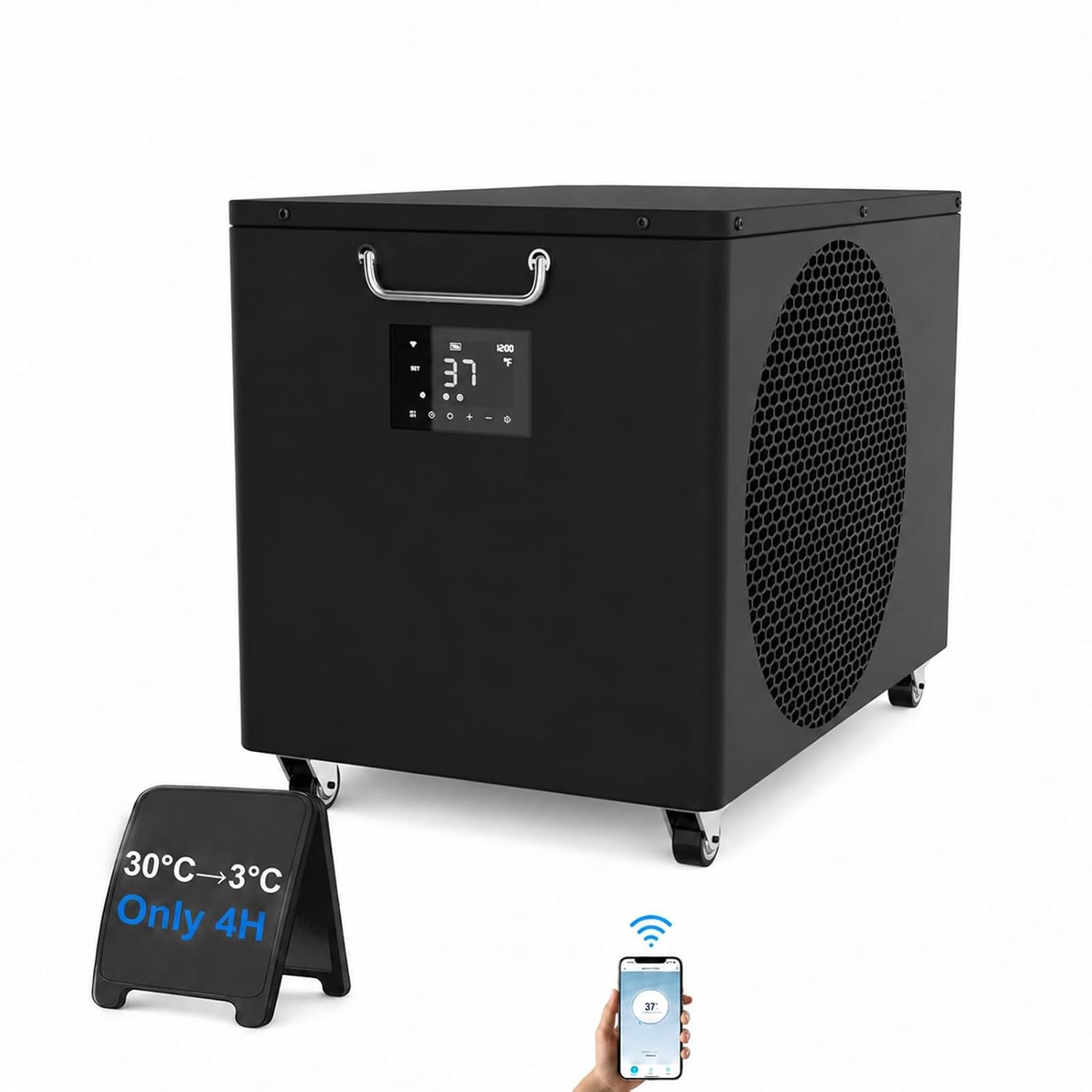 Upgraded 2720W Ice Bath Water Chiller for Cold Plunge Tubs,1HP Hot & Cold Mode Machine with Built-in Filter & Circulation Water Pump,Schedule Timer,Remote Control,Ideal for Cold Therapy Recovery