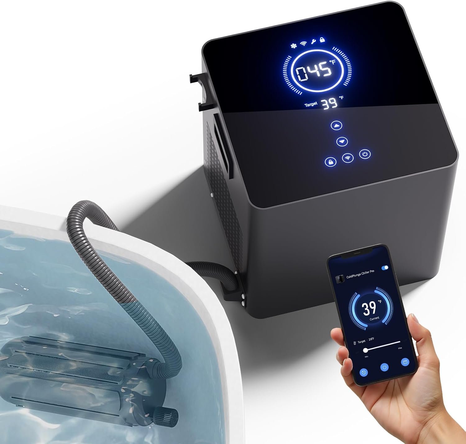 Cold Plunge Chiller, 1/2HP Ice Bath Chiller Pro for Any Tub