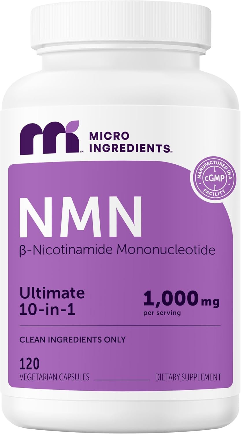 Micro Ingredients NMN Complex 1000mg Per Serving, 120 Veggie Capsules