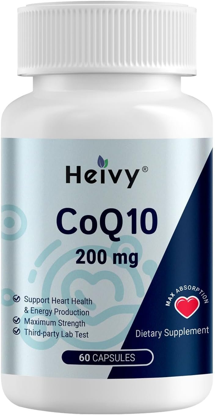 Heivy CoQ10 200mg Per Softgel, 60 Day Supply