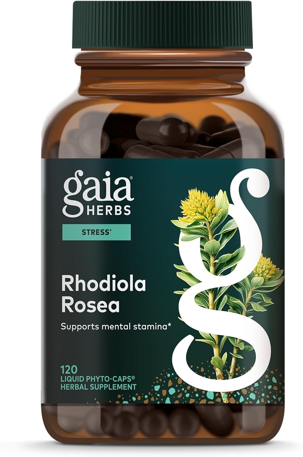 Gaia Herbs Rhodiola Rosea, 120 Vegan Capsules, 120 Servings