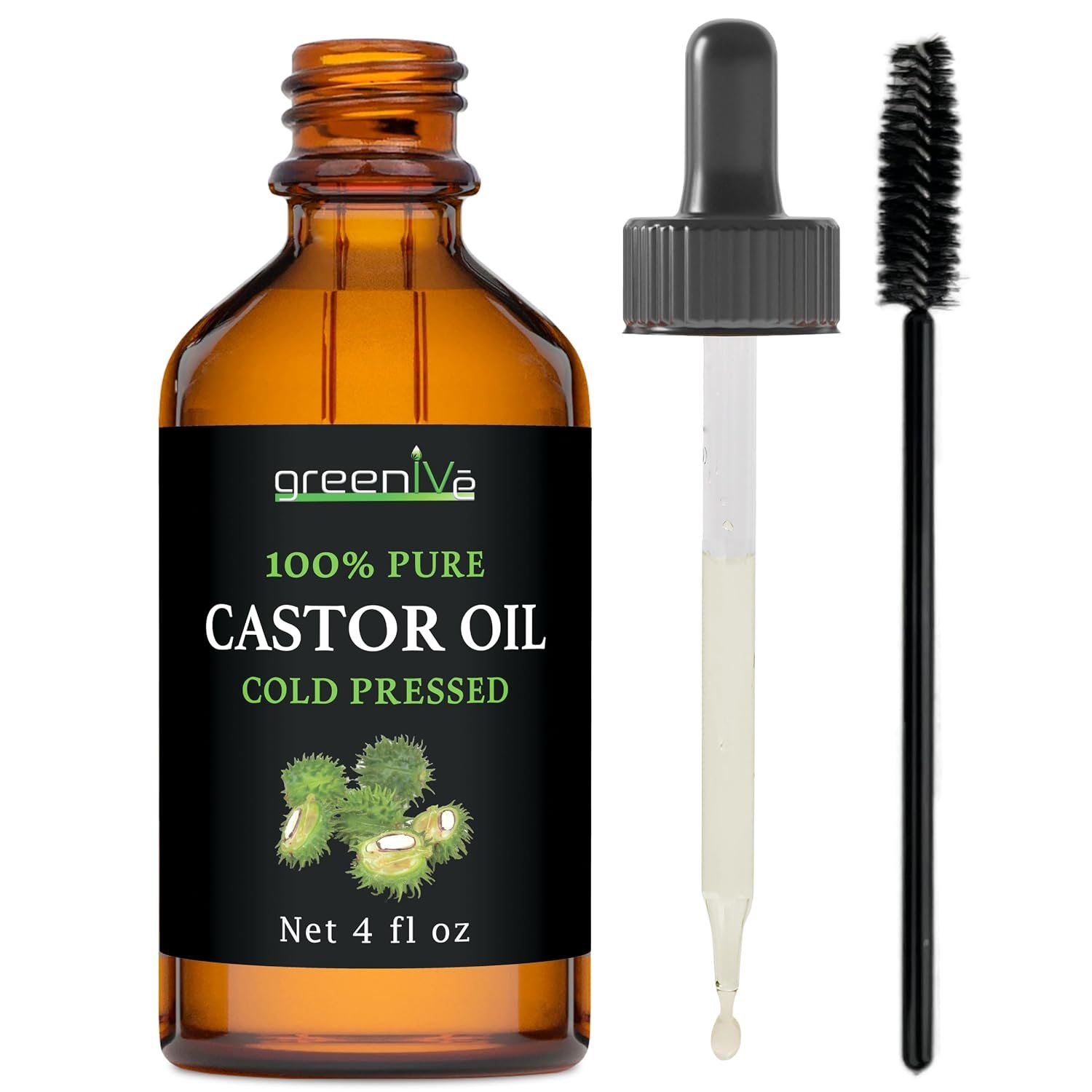 GreenIVe 100% Pure Castor Oil, 4 Fl oz