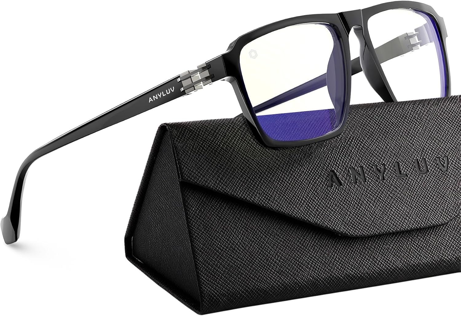 ANYLUV Blue Light Glasses Men, Fashionable Business Style Glasses for Men Women, Integrated Nose Pad for Eye Protection