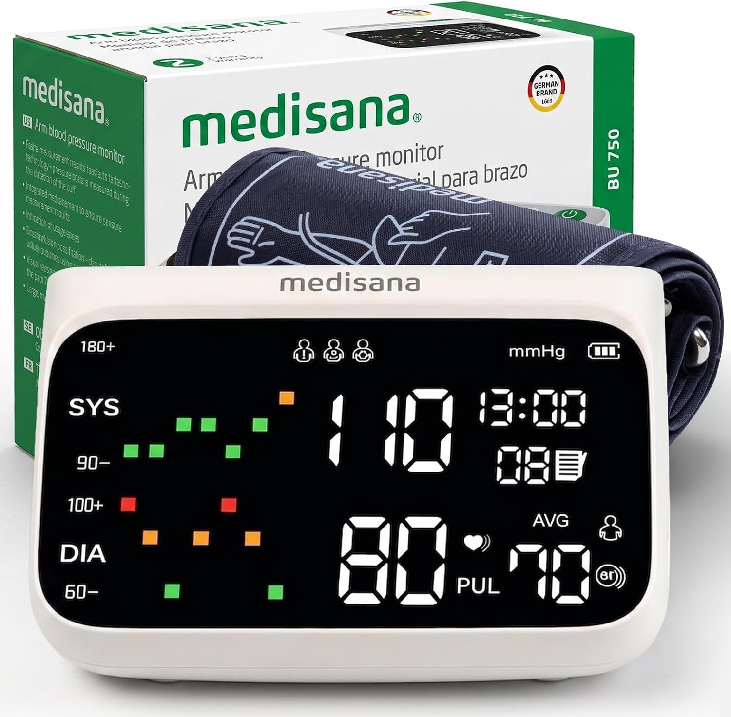 Medisana Blood Pressure Monitor, Rechargeable BP Machine for Home Use