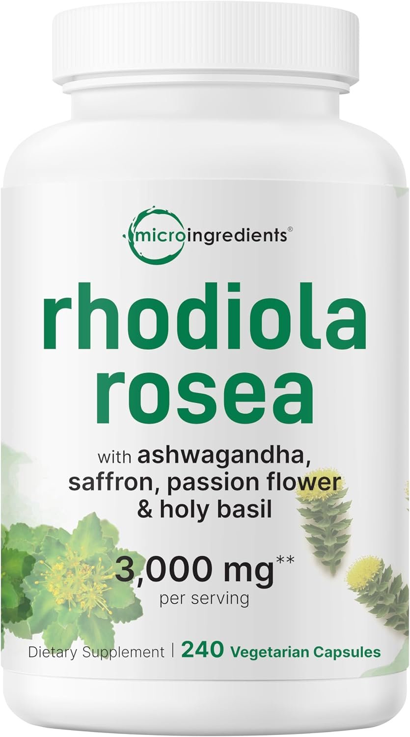 Micro Ingredients Rhodiola Rosea Supplement, 240 Vegetarian Capsules