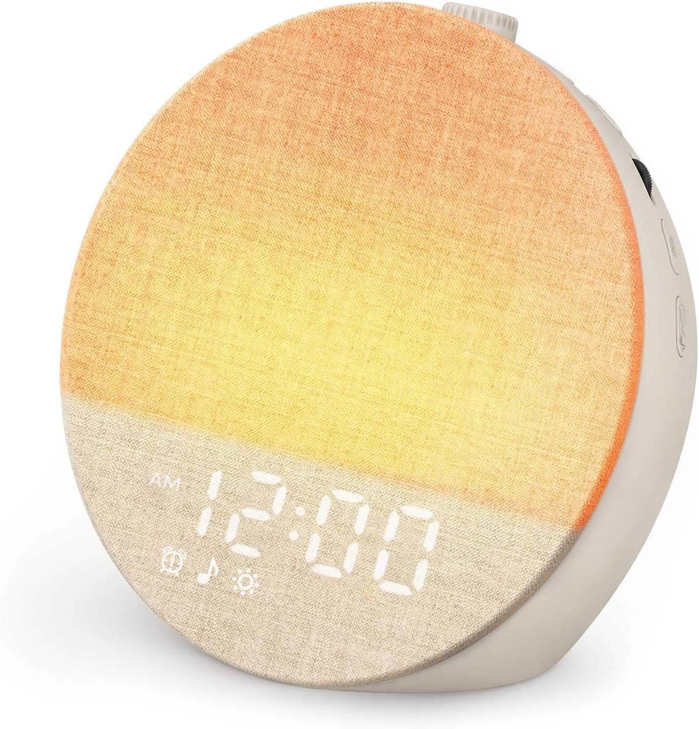 Geuuap Sunrise Alarm Clock, Natural Wake-Up Light White Noise Machine,Khaki