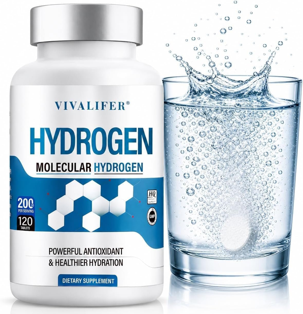 Hydrogen Water Tablets with Magnesium, 12 PPM, 120 Count