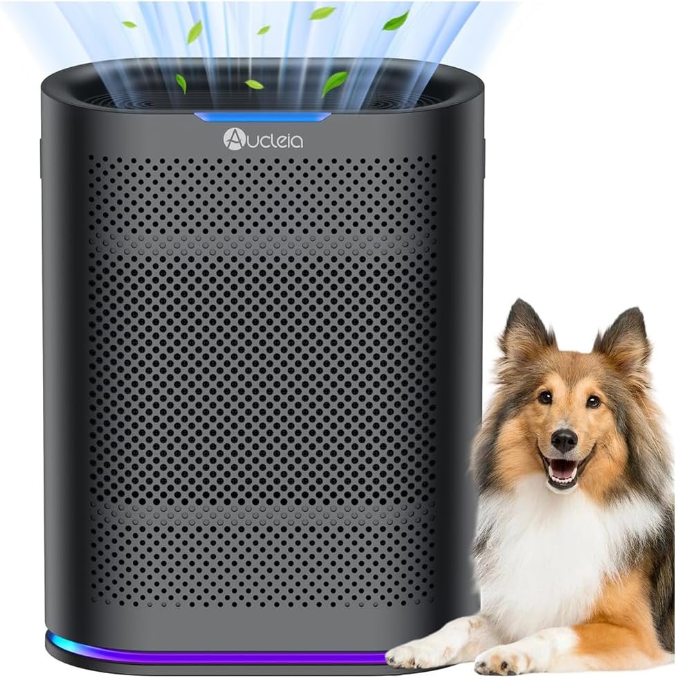 Aucleia Pet Air Purifiers for Home Large Room 2100 Ft², True HEPA Filter