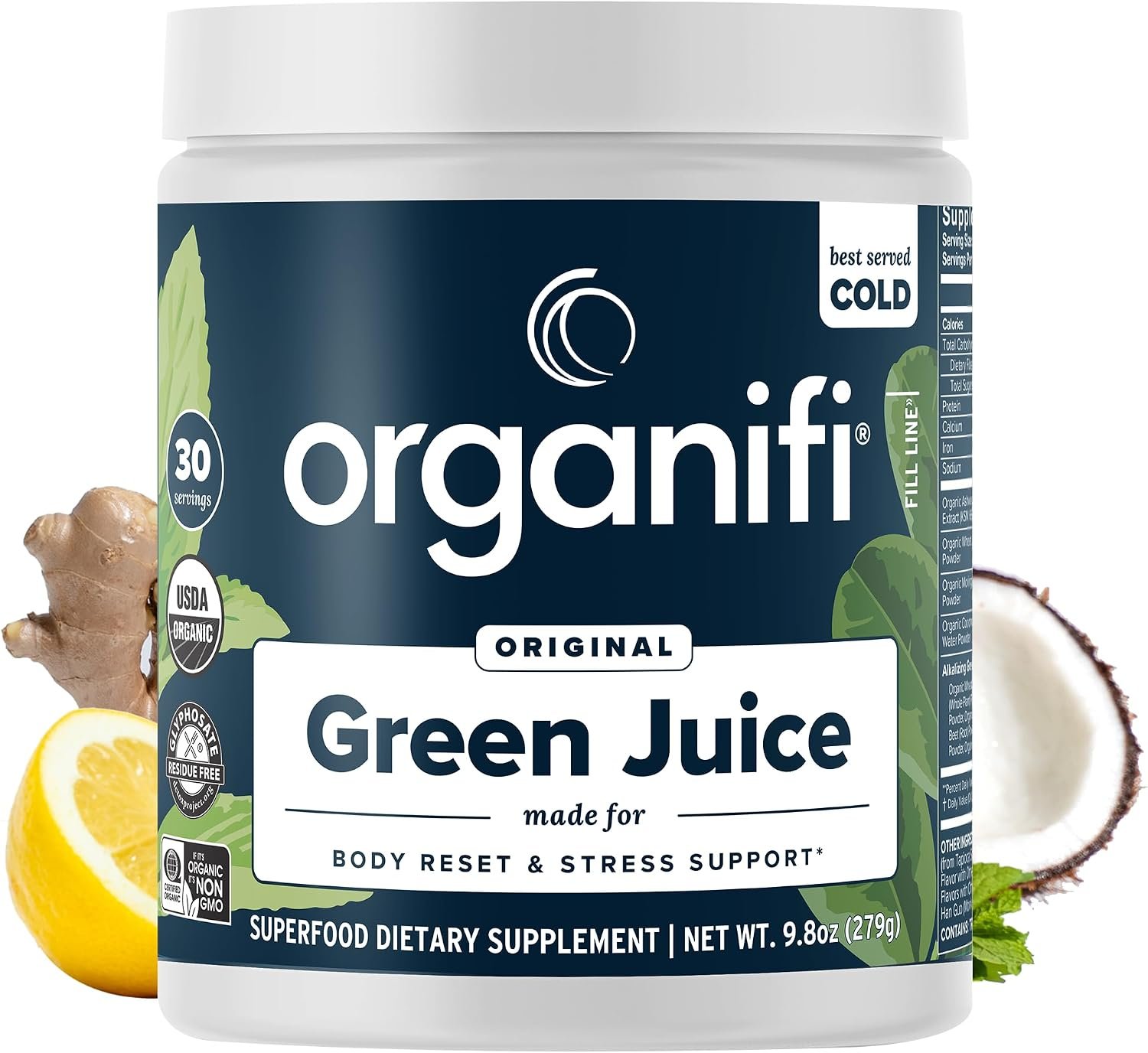 Organifi Green Juice Powder Supports Healthy Weight and BMI, 1 Pack