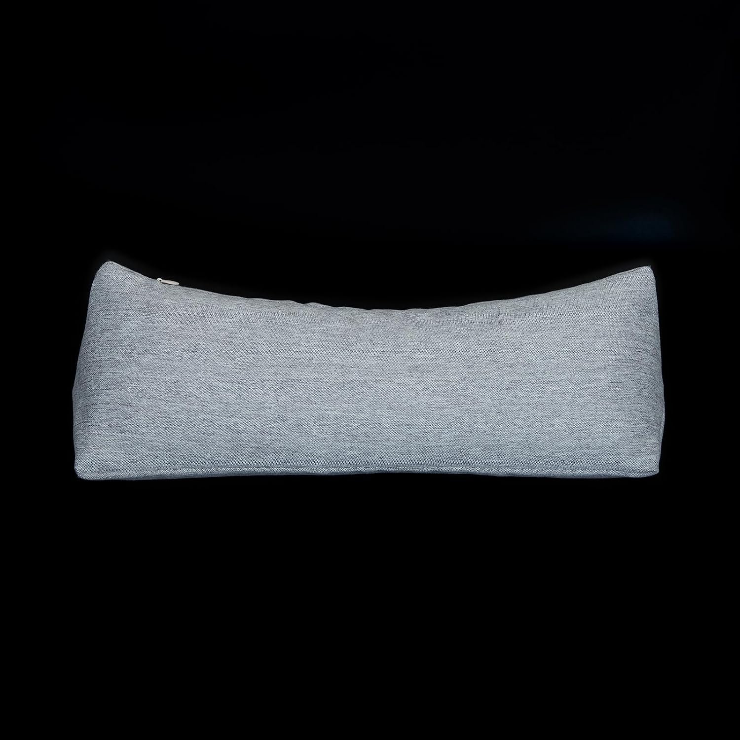 Buckwheat Neck Support Pillow Cervical Neck Cylinder Bolster Pillow,Buckwheat Hulls Adjustable Roll Pillow,Neck Pain Relief for Back and Side Sleepers Round Pillows for Lunch Break Grey, 6*15 inch