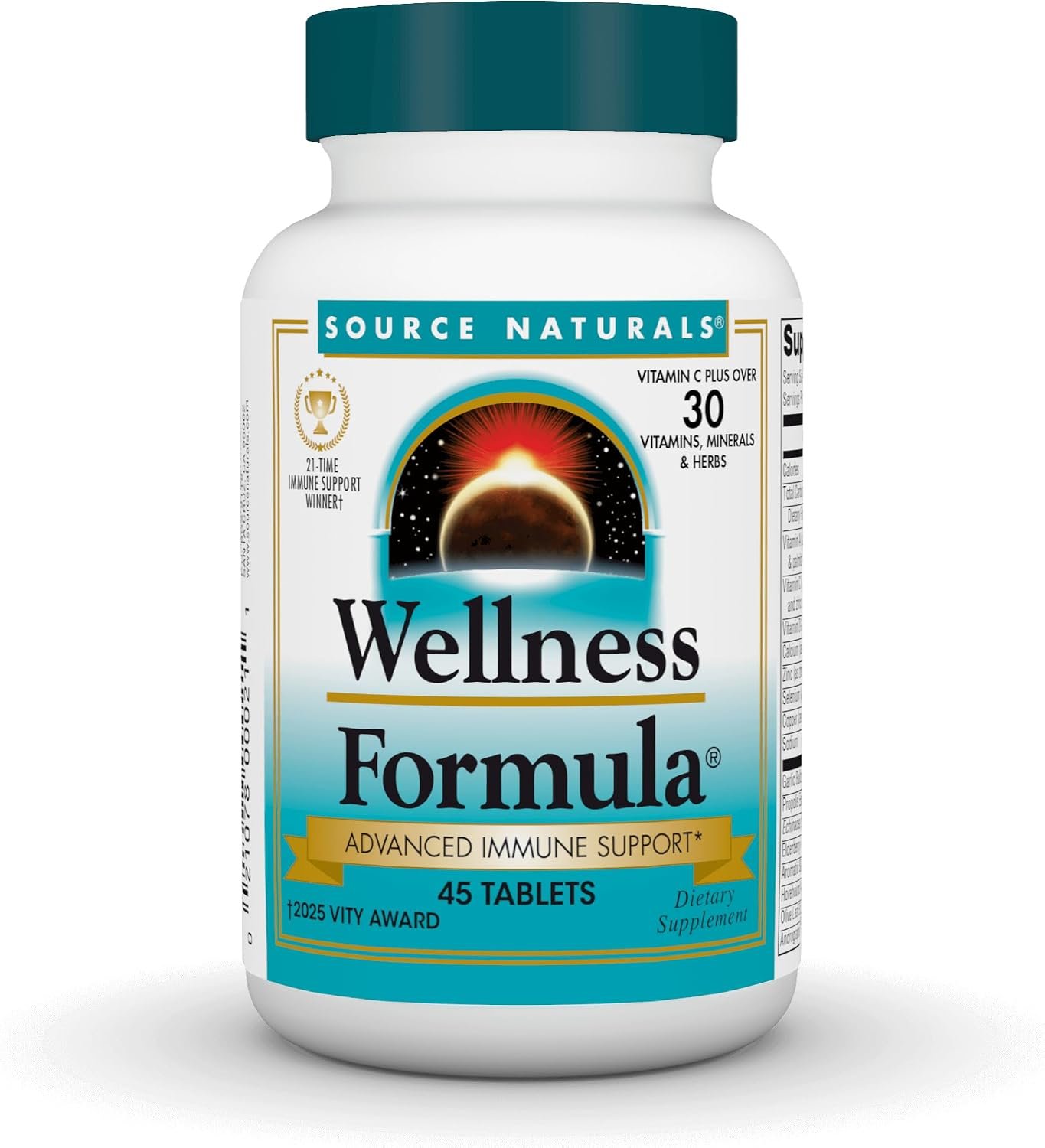 Source Naturals Wellness Formula, Advanced Immune Support – 45 Tablets