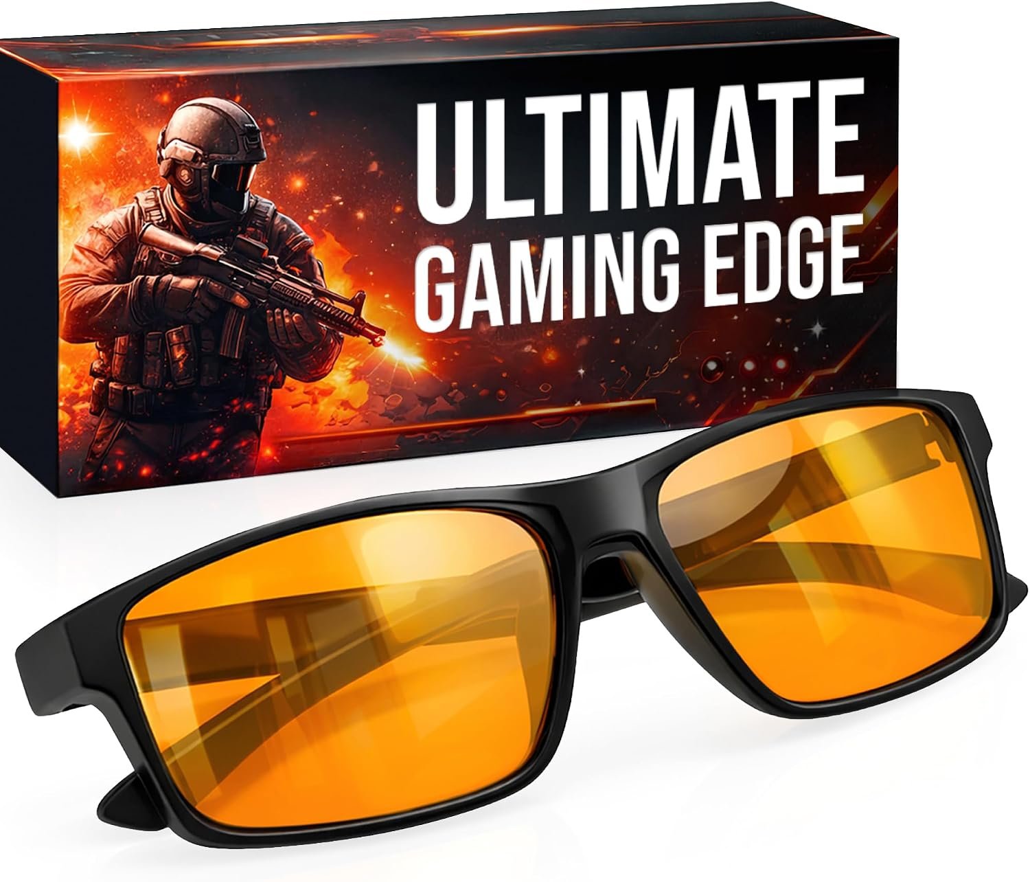 Gaoye Titan Gaming Glasses, Blue Light Blocking, Night Driving Glasses for Men, Computer Protection, Gift for Gamers