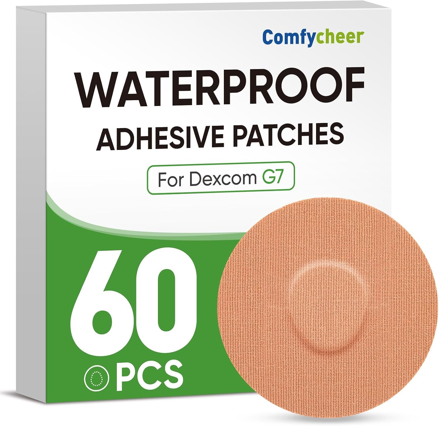 Dexcom G7 Over Patches Waterproof 60pcs,Sensor Protect Adhesive Patch,Waterproof Over Patches for Dexcom G7 & Stelo CGM,Continuous Glucose Monitor Sensor Covers