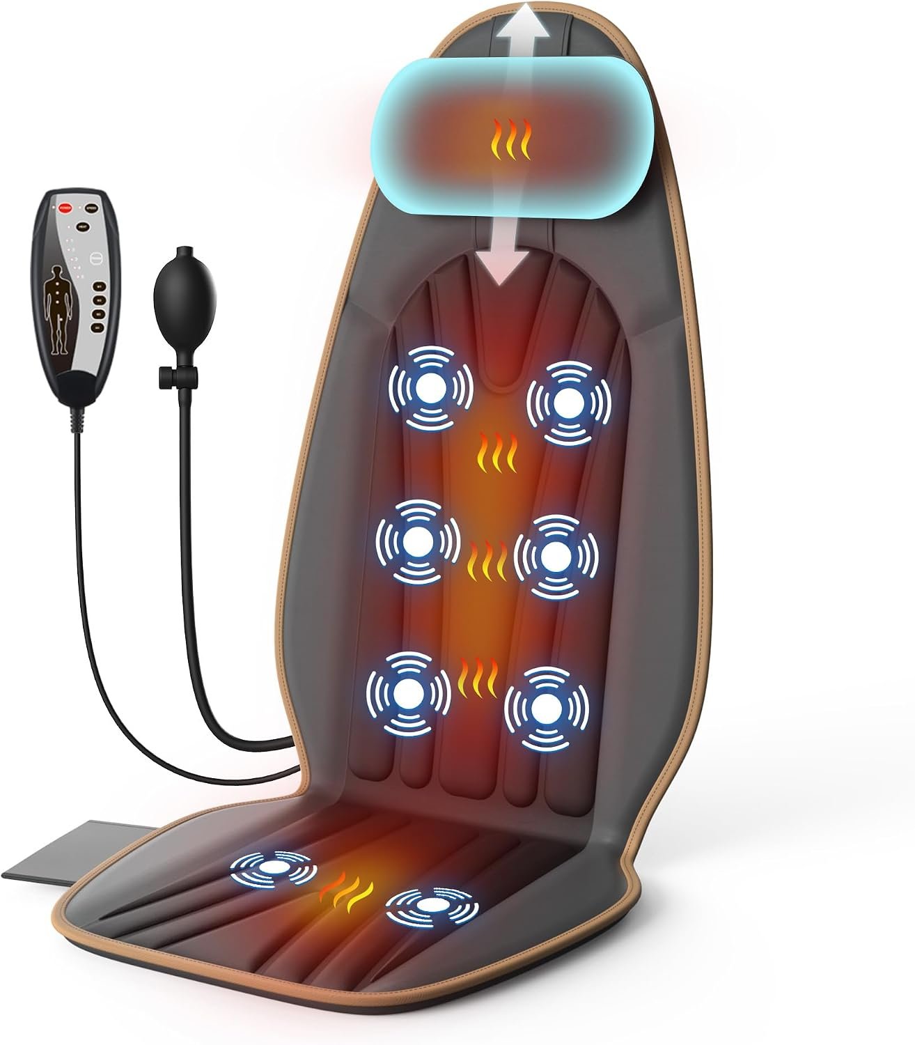 SLOTHMORE Back Massager for Chair with Heat, Vibration Massage Chair Pad