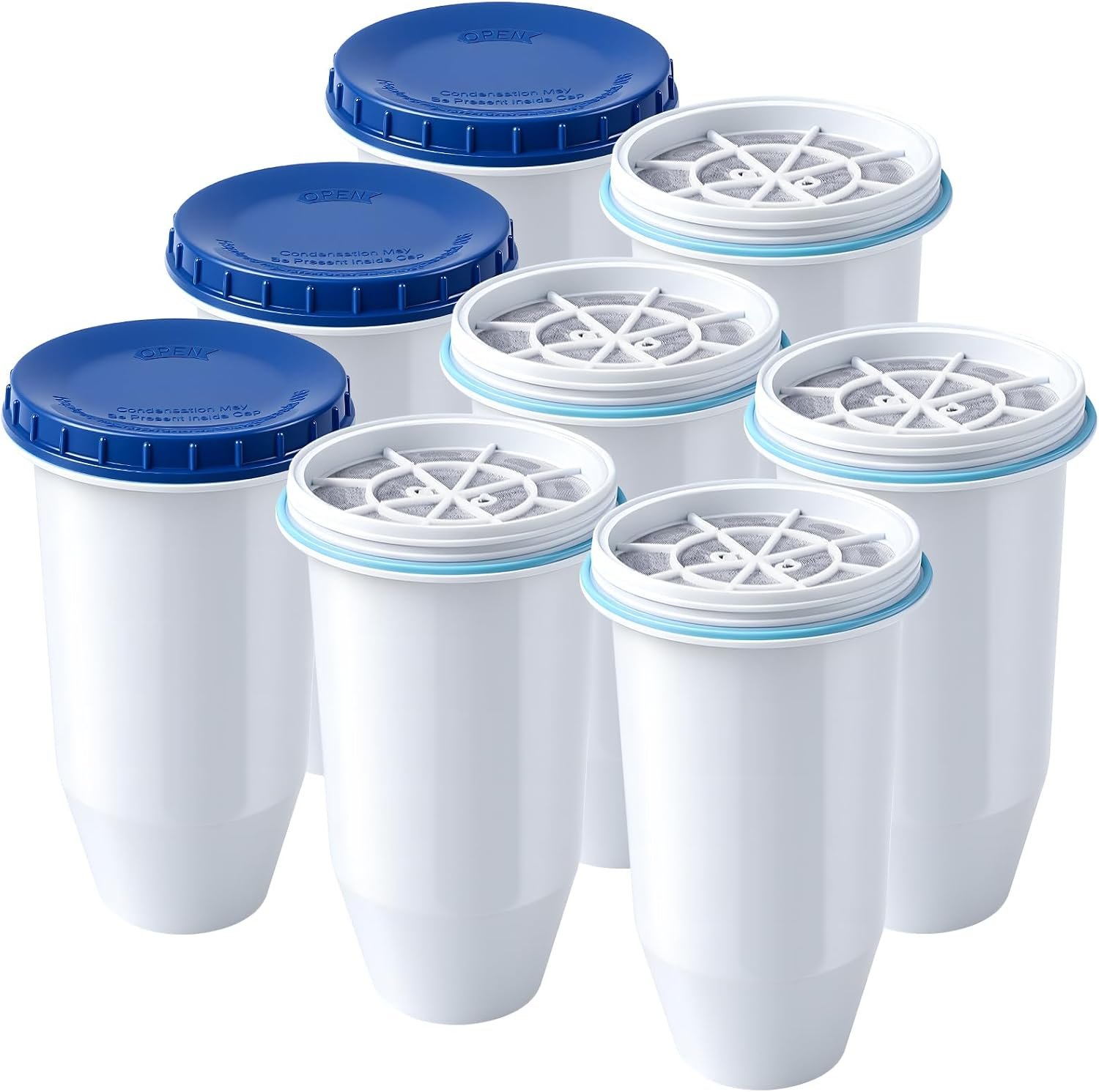 0 TDS 6-Stage Water Filter Replacement for Zero Pitchers, 8-Pack