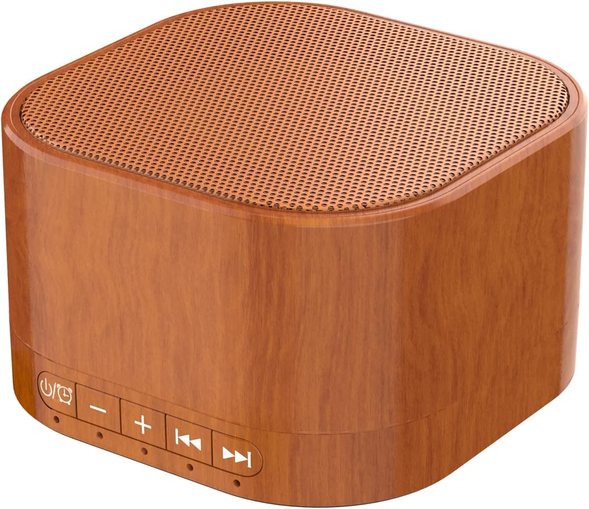White Noise Machine Sound Machine with 20 Non Looping Natural Soothing Sounds and Memory Function Sleep Timer Sleep Machine with Sleep Therapy for Baby Kids Adults-New Wood Grain Added in 2025