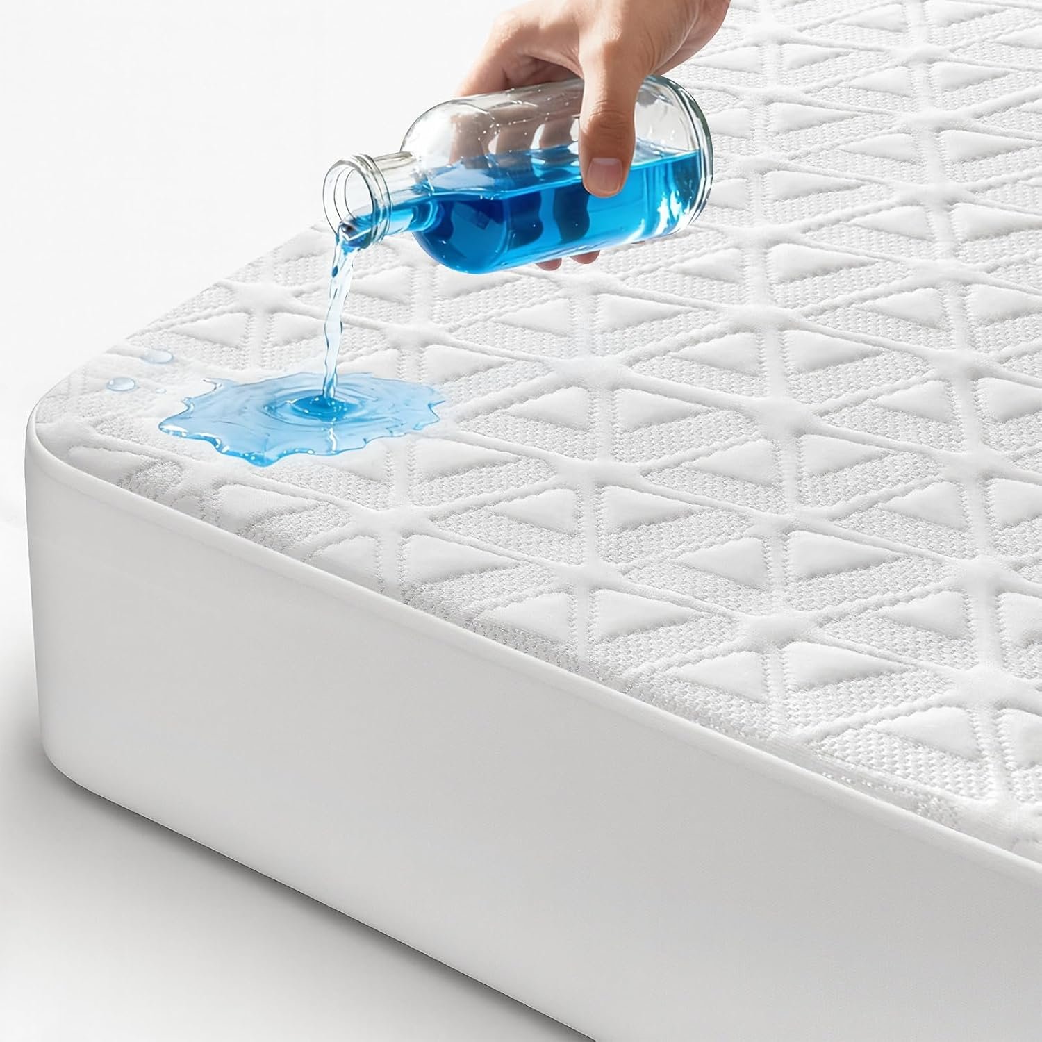 King Waterproof Mattress Protector, Breathable Cooling Bed Cover