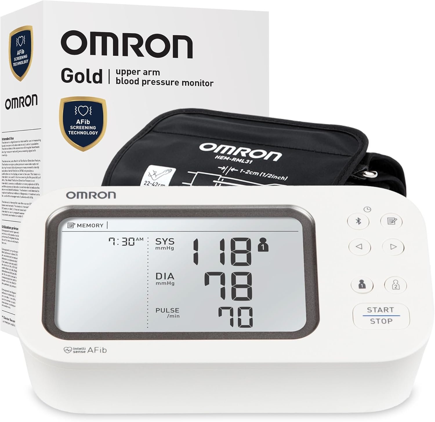 OMRON Gold Blood Pressure Monitor & Upper Arm Blood Pressure Cuff