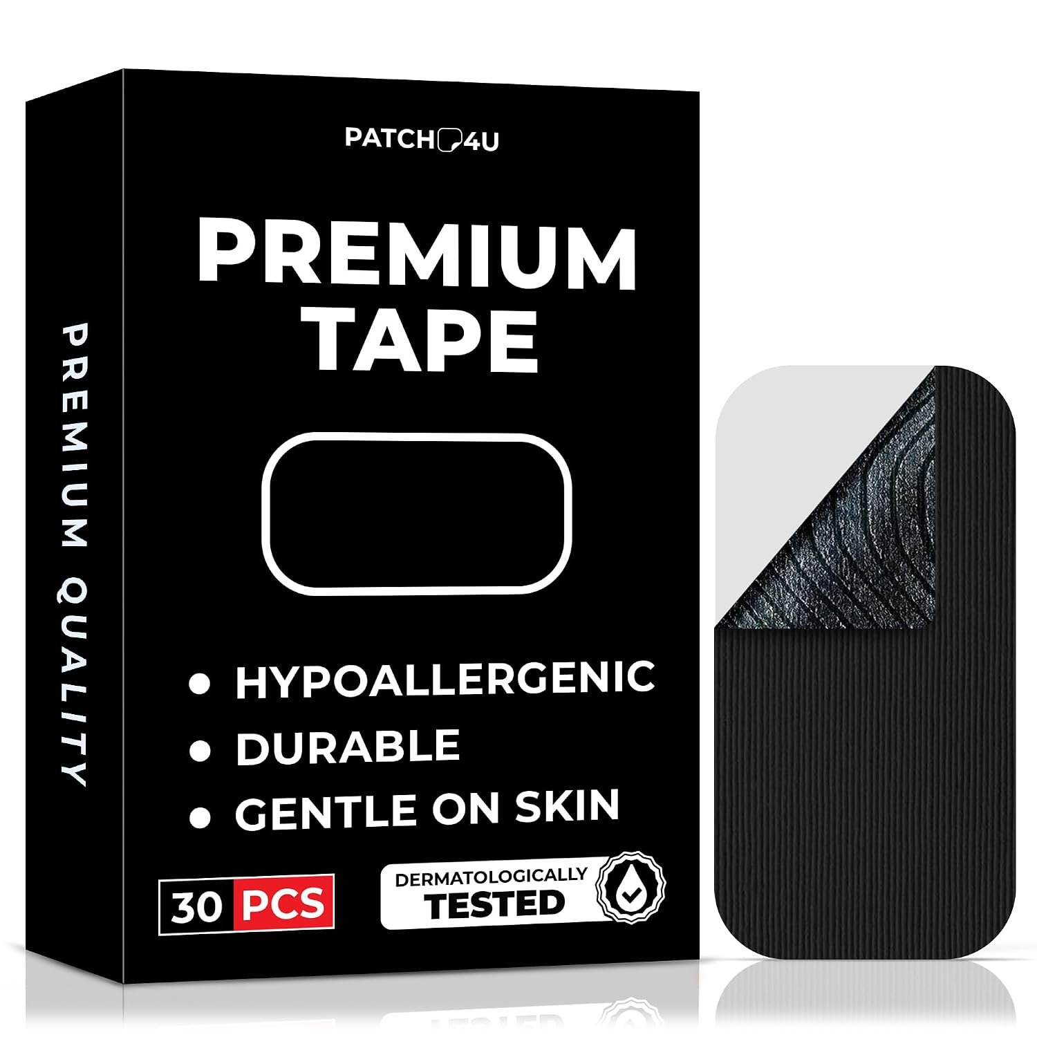 PATCH4U Premium Tape (30 Pack) – Pain Free Removal, Hypoallergenic
