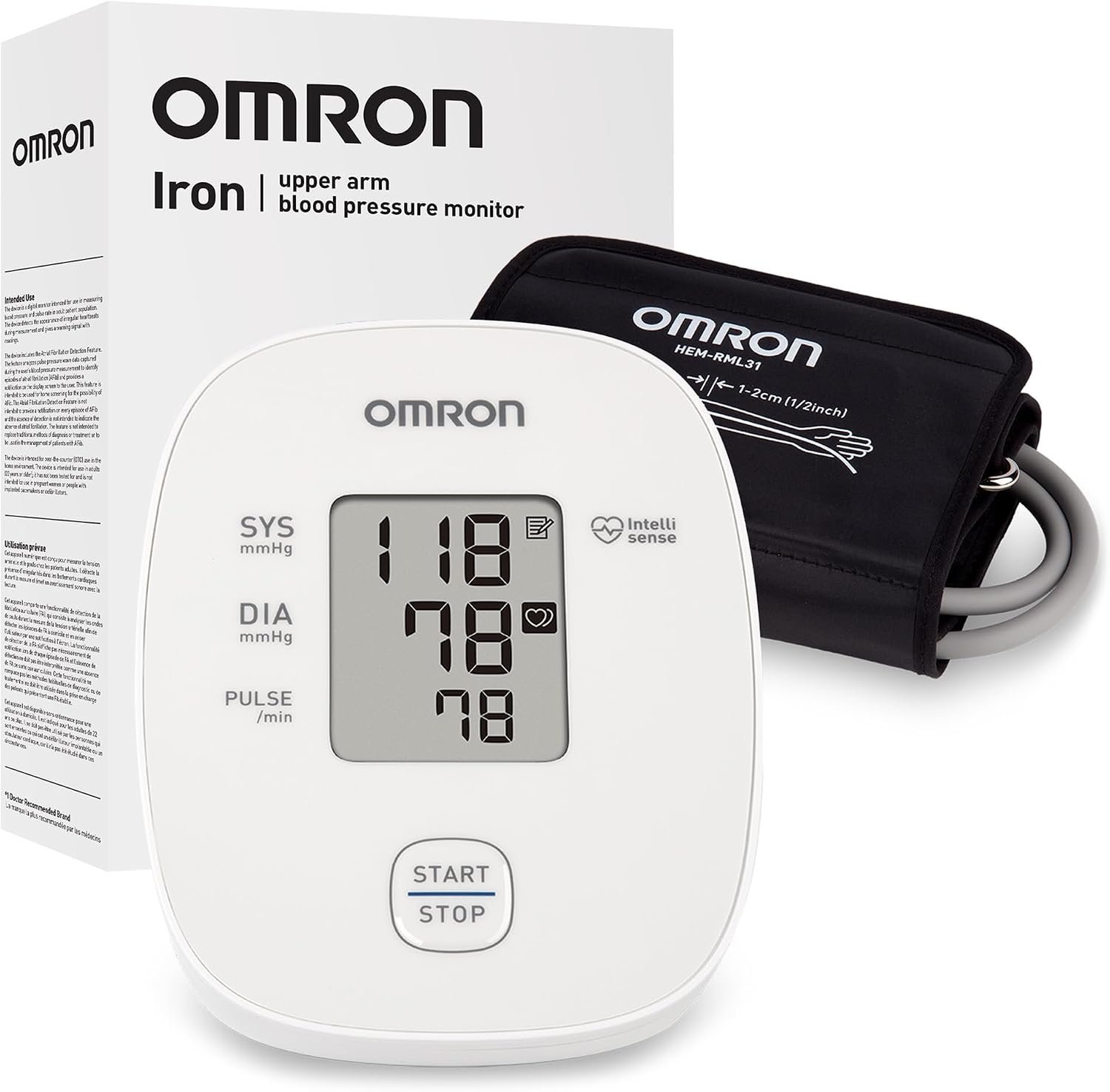 OMRON Iron Blood Pressure Monitor & Upper Arm Blood Pressure Cuff