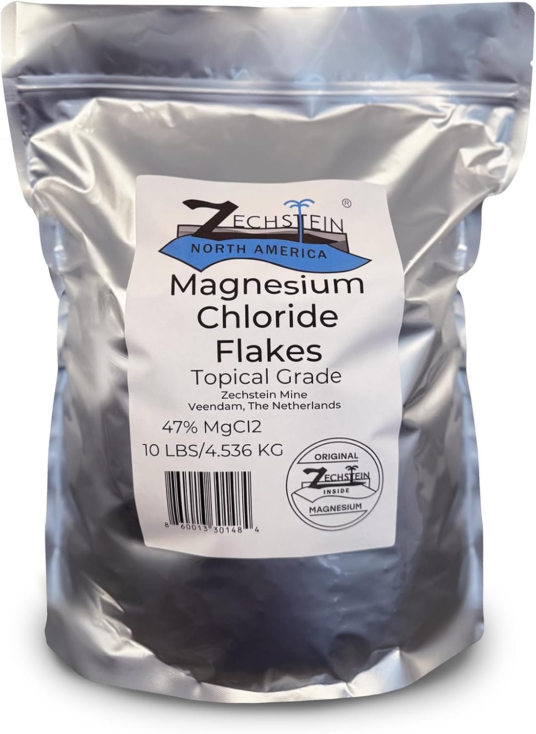 Zechstein Inside Magnesium Chloride Flakes, Pure Organic Bath Soak 10lb Bag