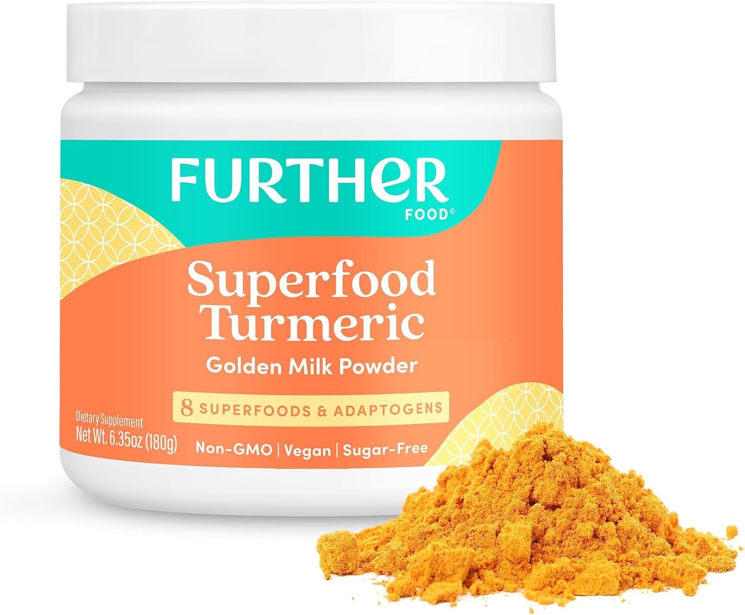 Further Food Superfood Turmeric Root Powder, Golden Milk Blend, 6.35 Oz
