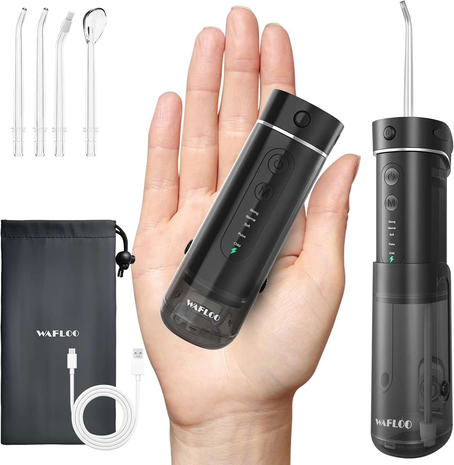Water Flosser Travel Mini Cordless Portable: 5 Modes for Brace